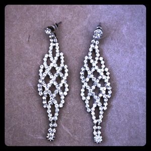 Crystal Earrings for Prom, Wedding, Pageant